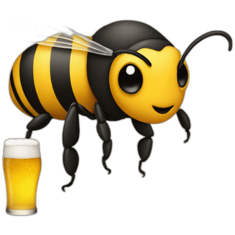 Bee Drinking Beer emoji