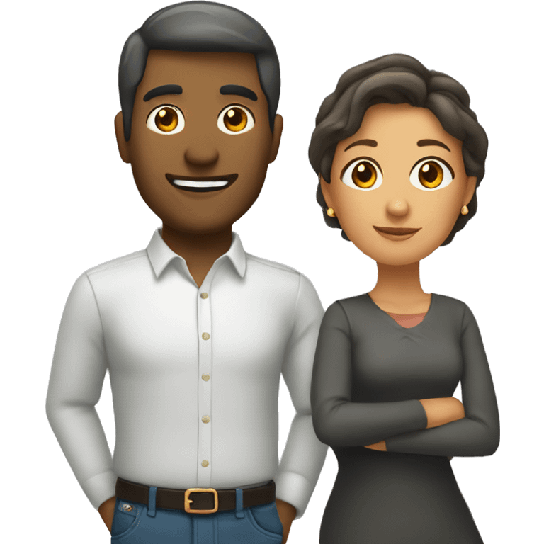 Pareja sueteres iguales emoji