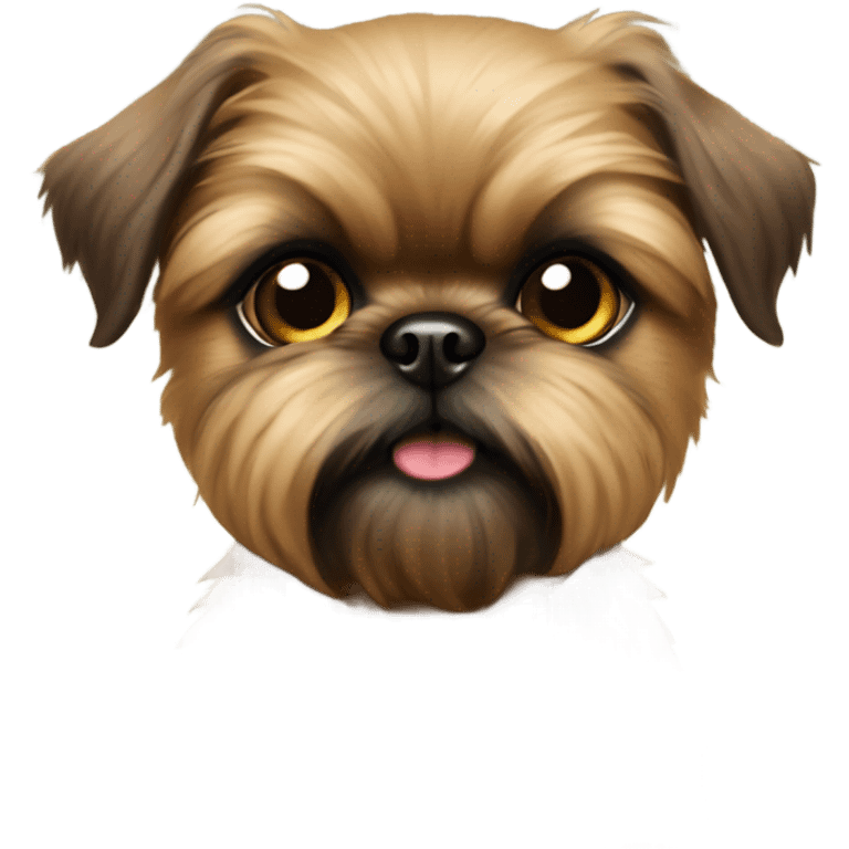 Brussels Griffon puppy Christmas  emoji