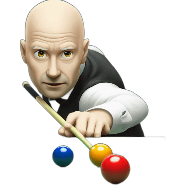 A white bald Man playing snooker emoji