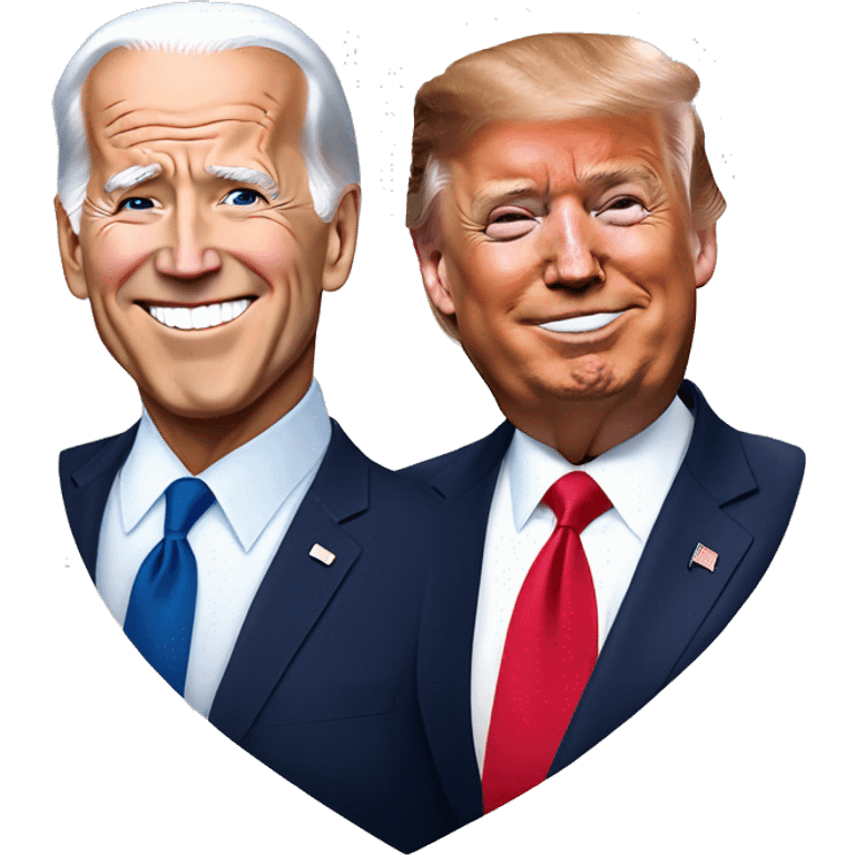 Joe Biden and Donald trump in love  emoji