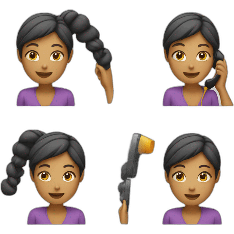 woman talking at phone emoji