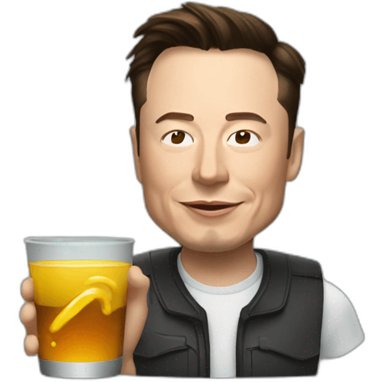 elon musk drink gasoline emoji