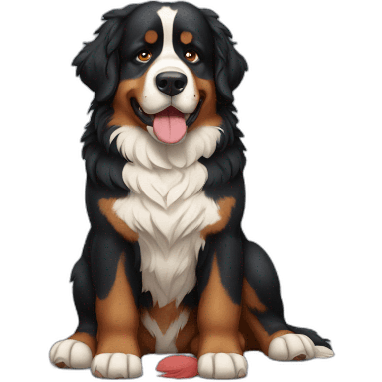 bernese mountain dog hurting emoji