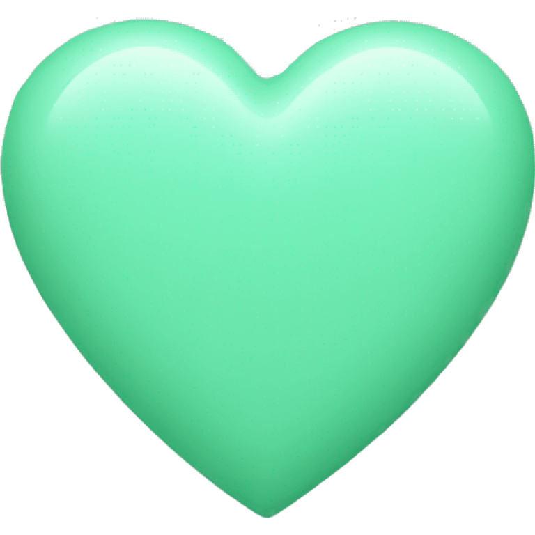 Mint colored heart emoji