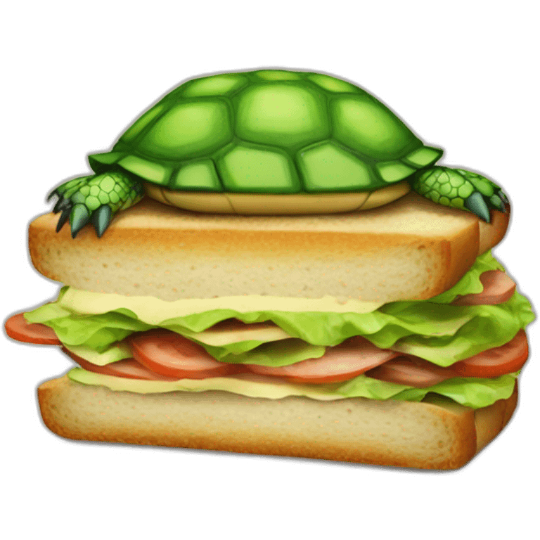 Sandwich turtle emoji