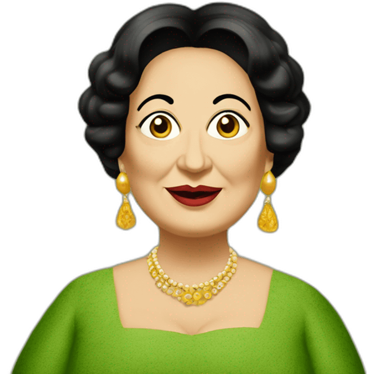 montserrat caballé con dos guacamayos emoji