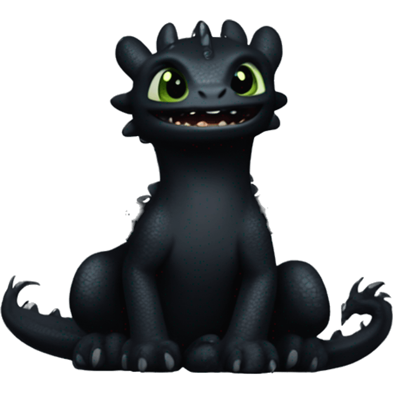 Toothless the Night Fury dragon emoji