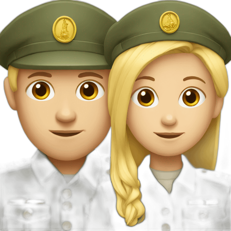 swedish girl and army boy emoji