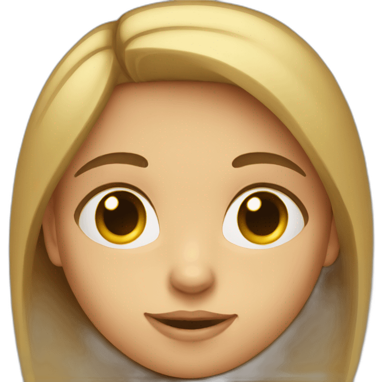 Girl's full head with crossed eyes looking up emoji