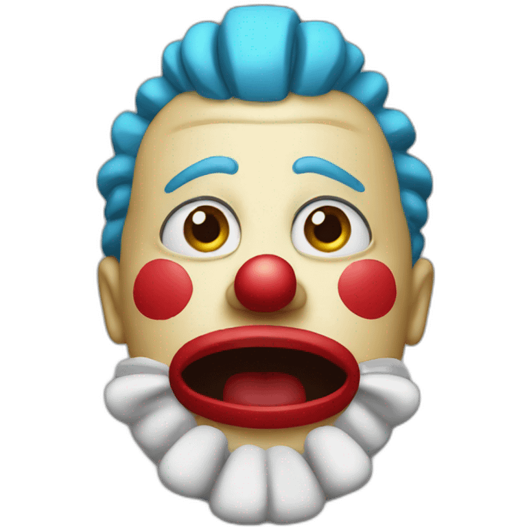 Zipped closed mouth clown emoji