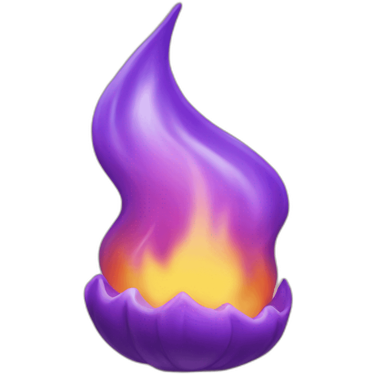 Real Purple flamme emoji