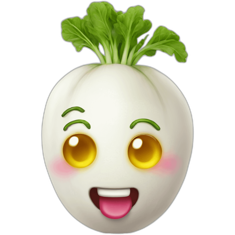 radish with face emoji