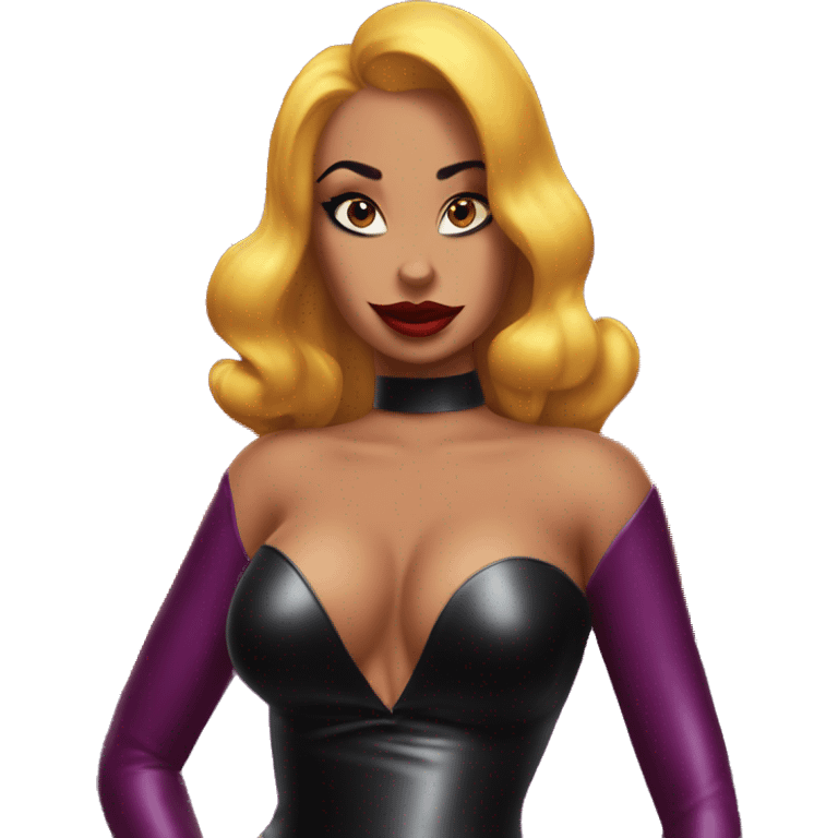 Jessica rabbit in latex dress emoji