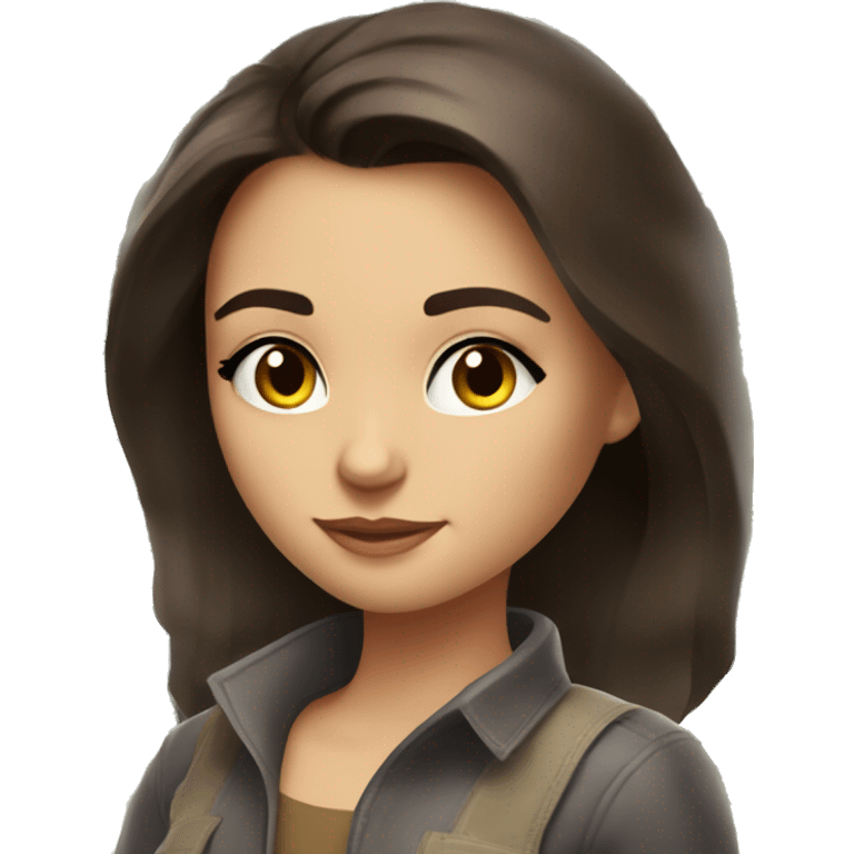 brunette girl with brown eyes with beautiful Ulitskaya holds 3 million dollars in cash in her hands emoji