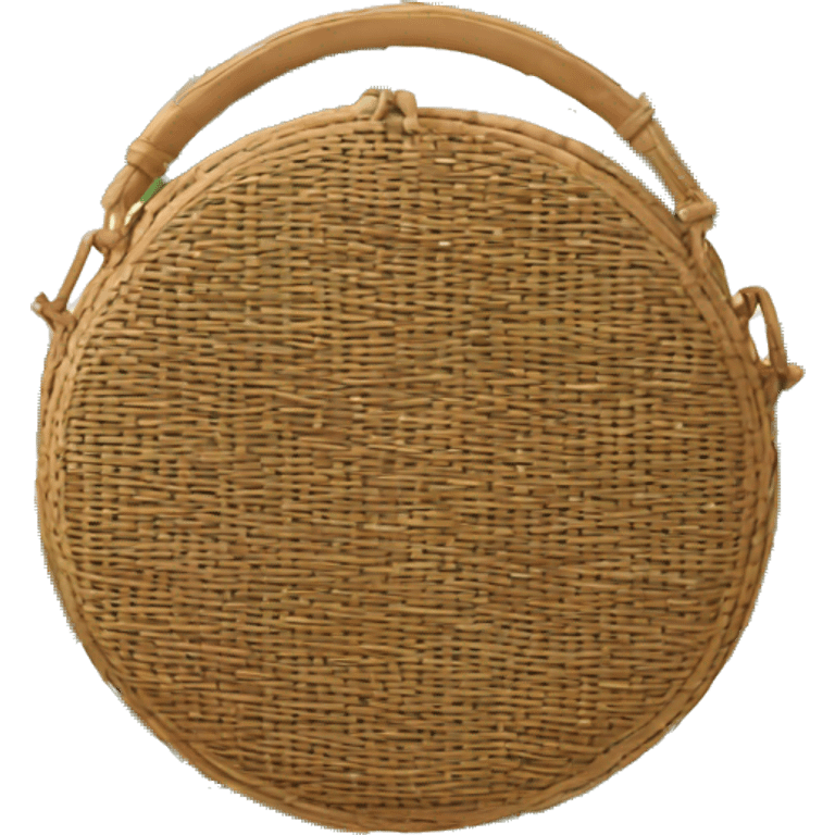 Rattan circle bag emoji