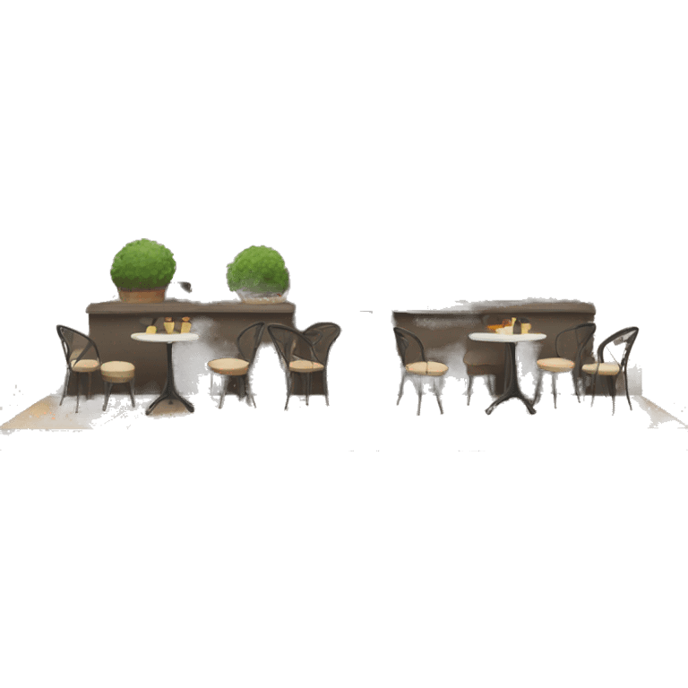 cafe with outside seating emoji