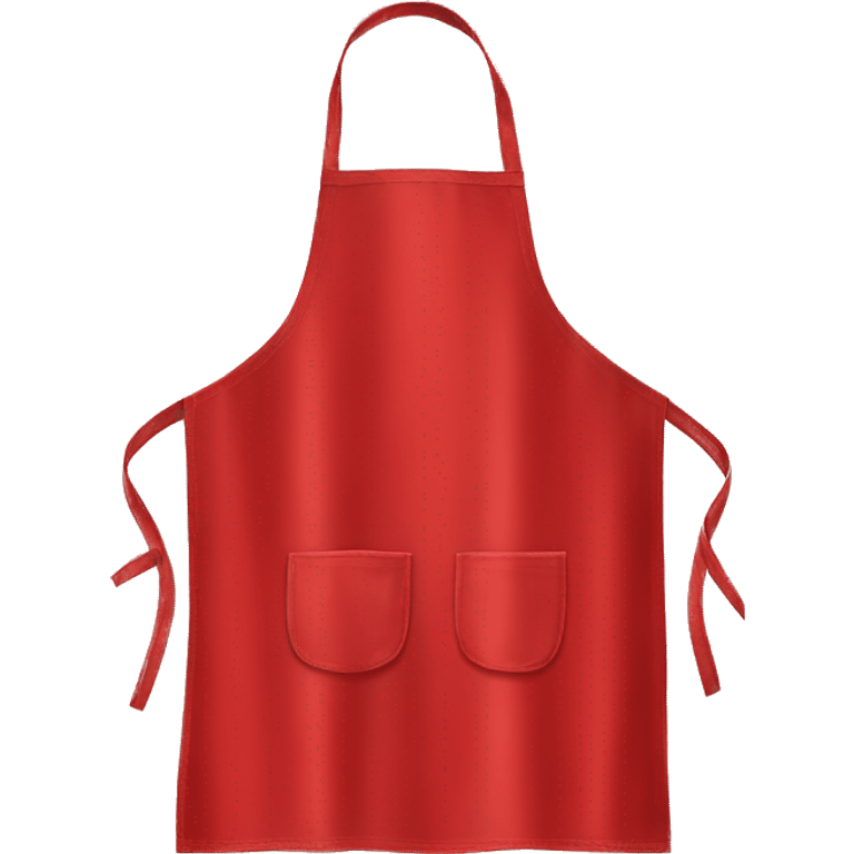 Realistic isolated red kitchen apron. emoji