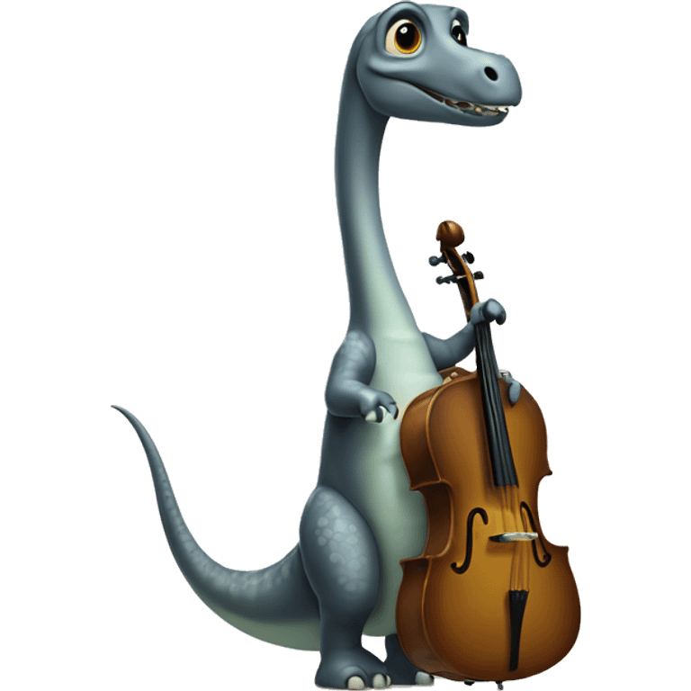 brachiosaurus plays cello emoji