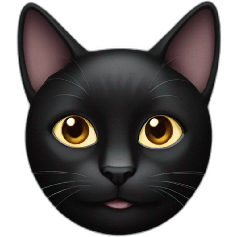 Black cat with right ear clipped emoji