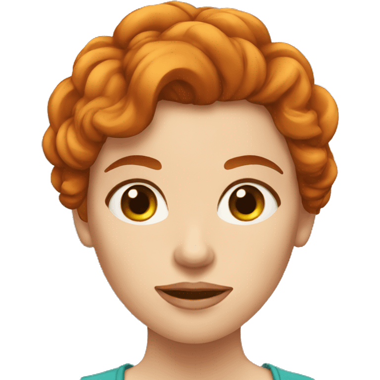 Femme rousse énervé  emoji