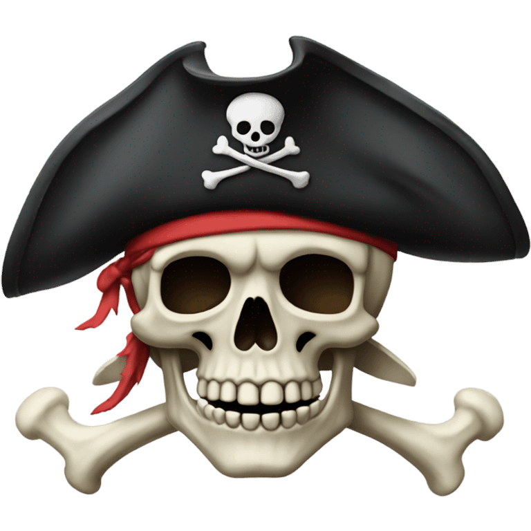 Pirate Skeleton, dark emoji