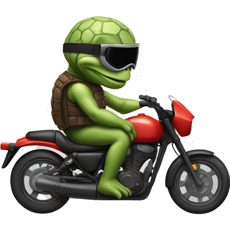 Seat turtle wearing a motorcycle helmet emoji