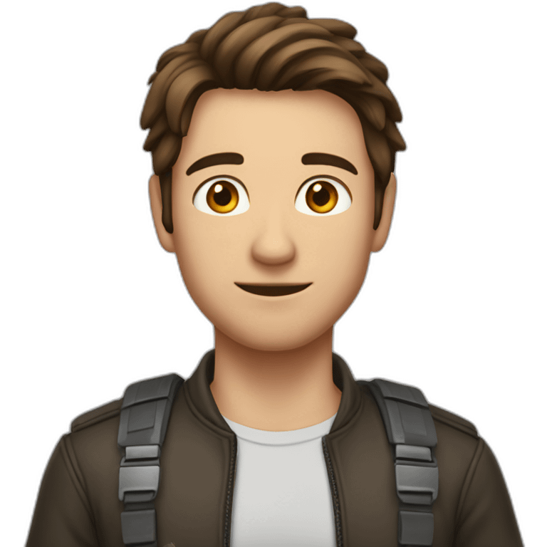 guy with brown hair with the word “RAID” at the bottom emoji