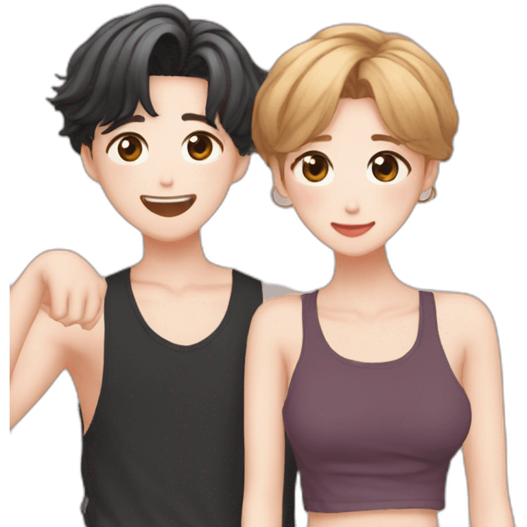 Jimin bts with girlfriend emoji