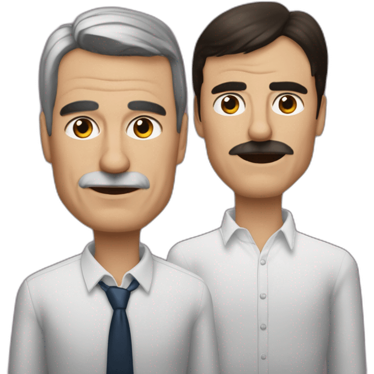 Pedro Sanchez besando a Alberto Núñez Feijoo emoji