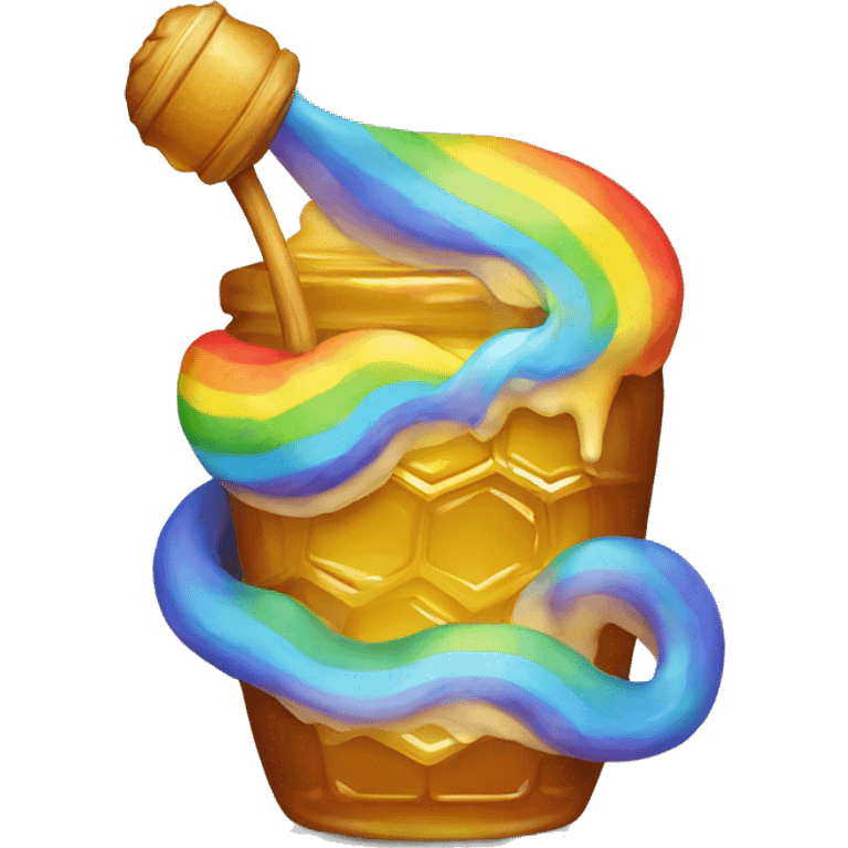 Rainbow honey emoji