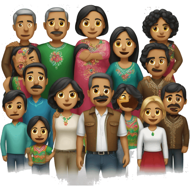 Large Mexican family emoji