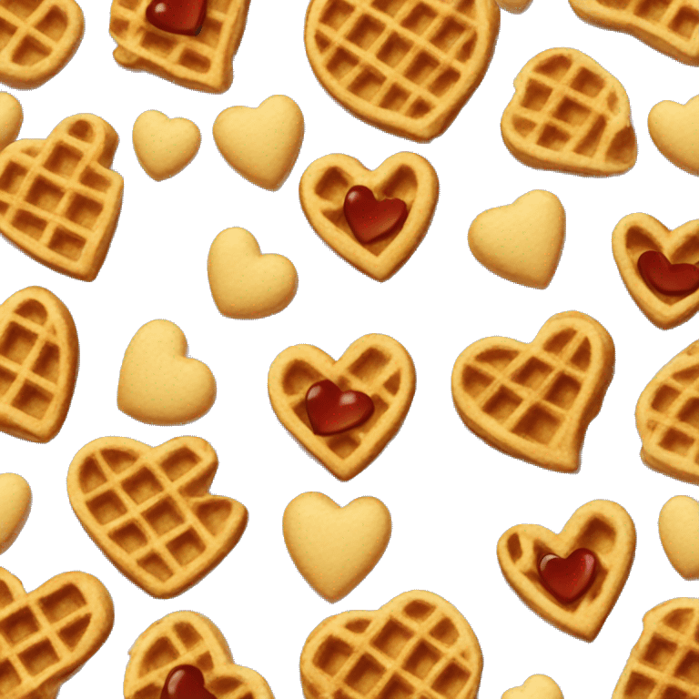 Heart-shaped waffle emoji