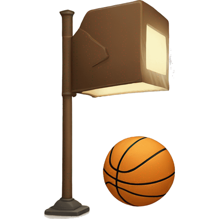 Lamp playing basketball emoji