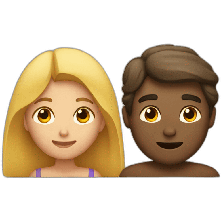 Homme couchant avec un femme emoji