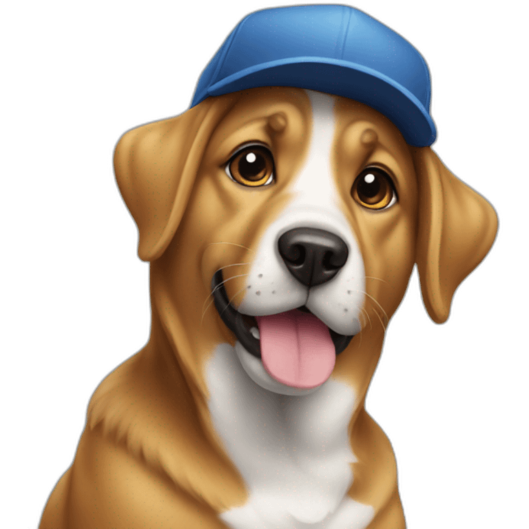 Dog with cap emoji