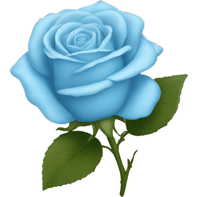 Light blue rose flower emoji