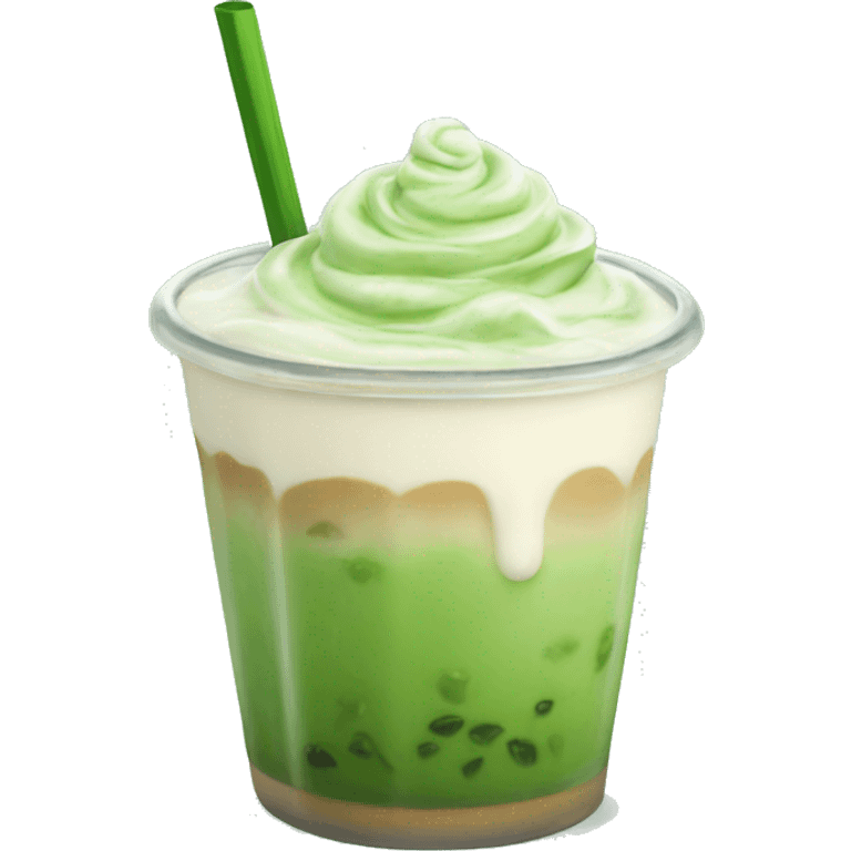 Iced matcha latte emoji