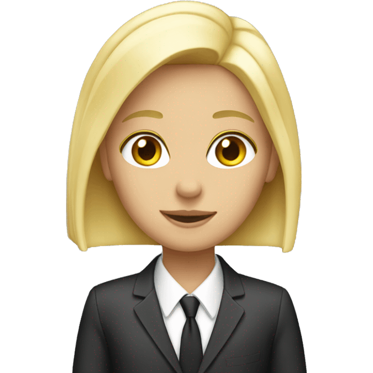 Blond girl wearing suit  emoji