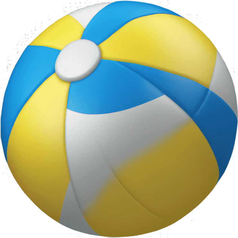 beach ball blue and yellow emoji