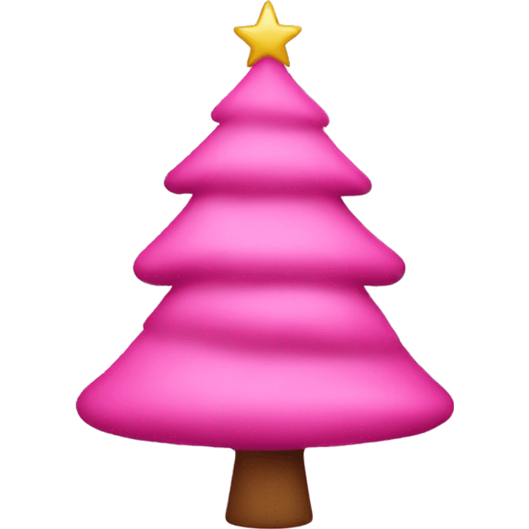 Pink Christmas tree emoji