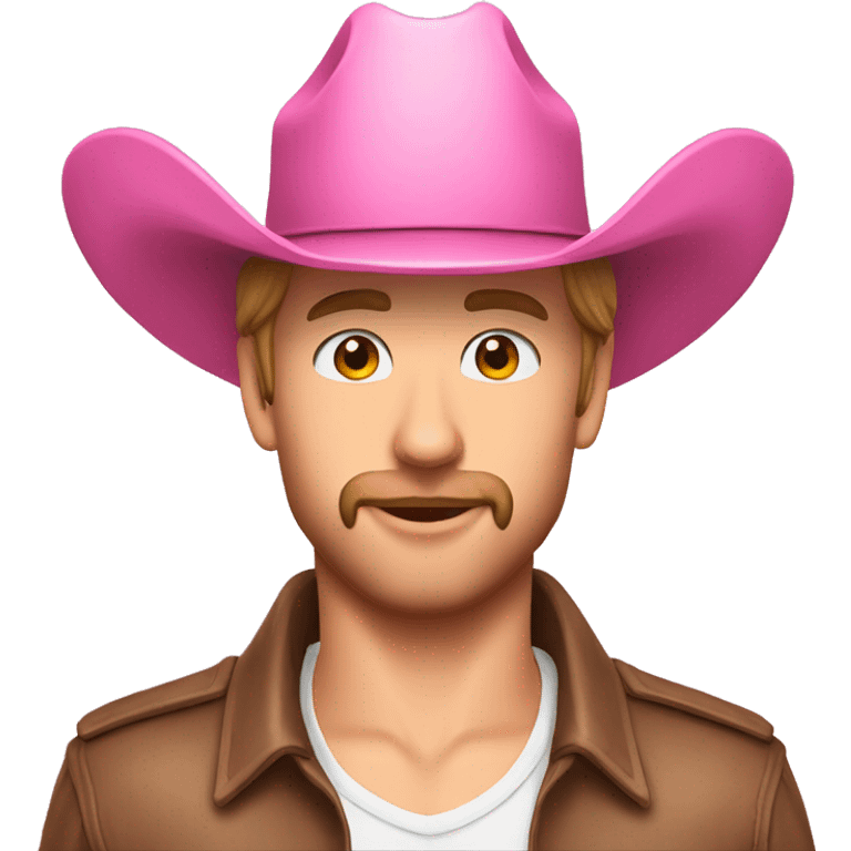 Ryon Gosling wearing pink cowboy hat  emoji