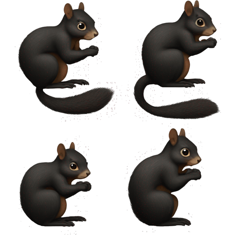 Black squirrel  emoji