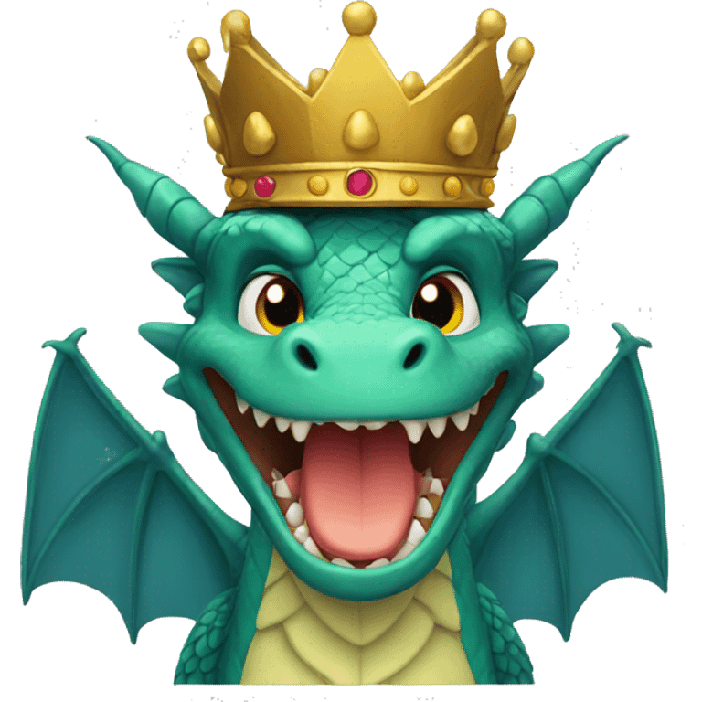 Dragon with crown emoji