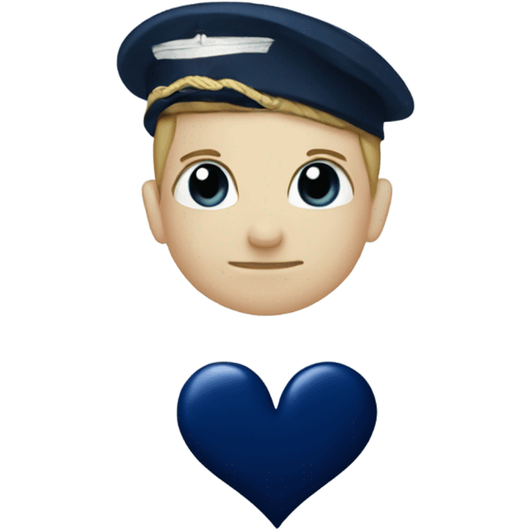 Navy blue heart emoji