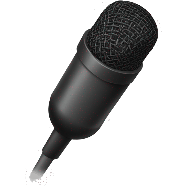 Generate a mic icon which is black and white and is minimal emoji