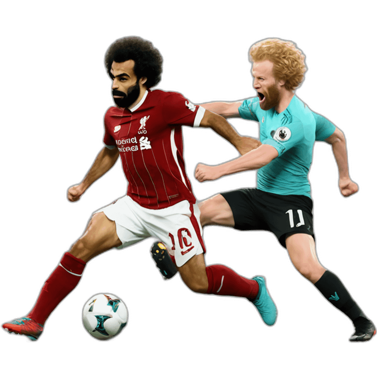 Mo salah fighting erling halland emoji