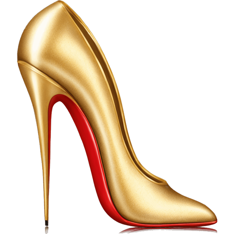 louboutin gold 10 cm stiletto emoji