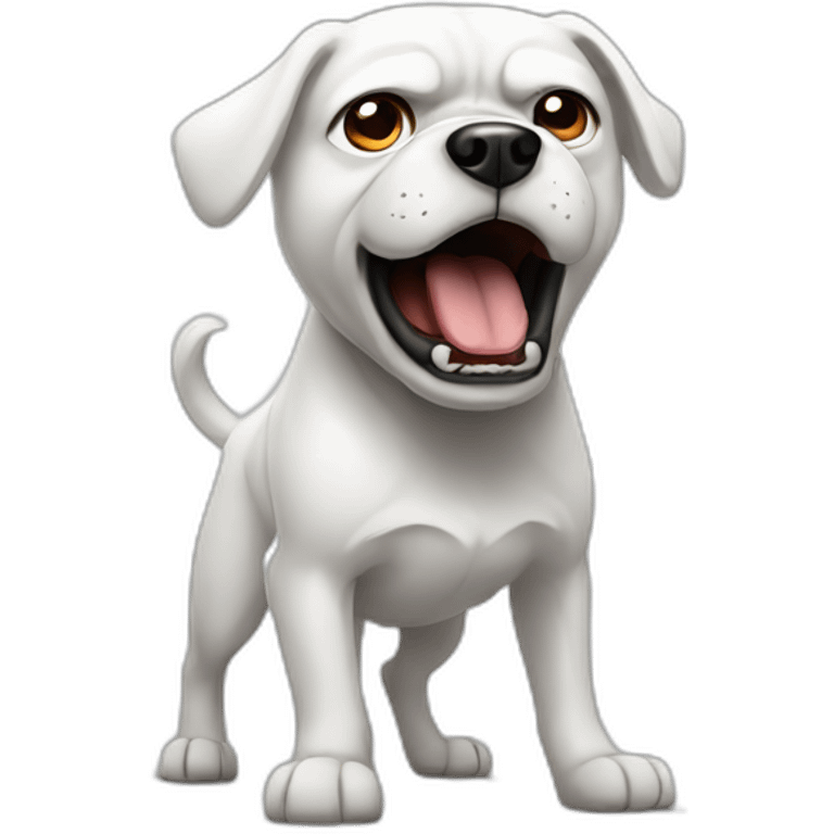 white angry dog emoji