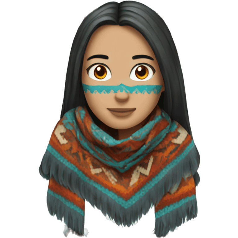 Realistic isolated aztec winter scarf.  emoji